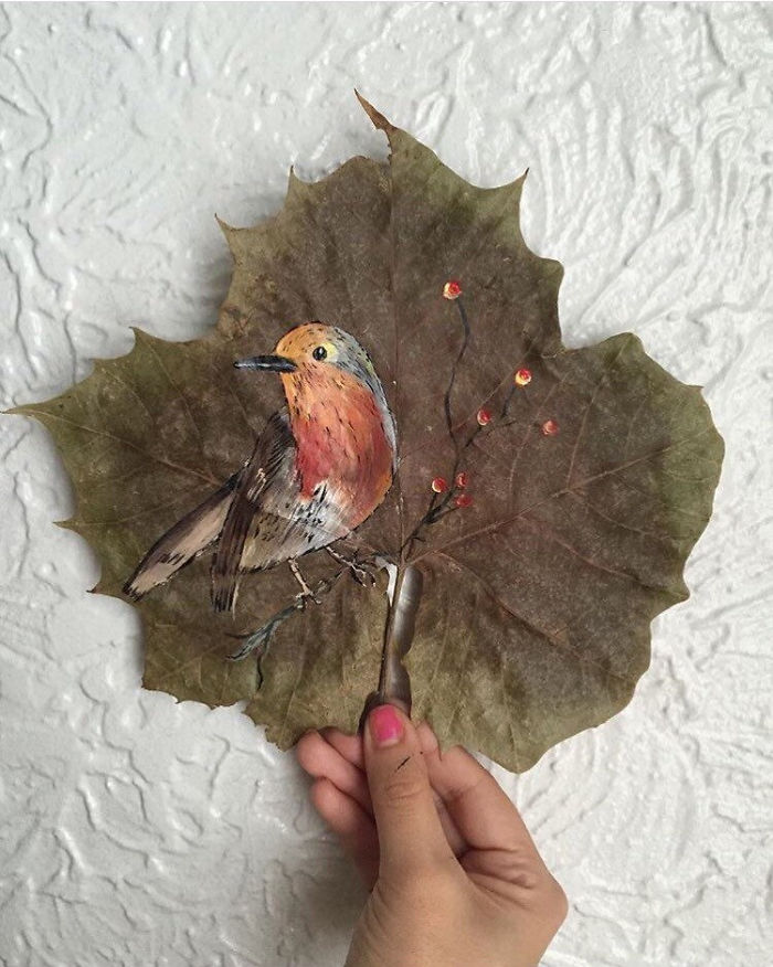 I Paint On Fallen Autumn Leaves I Paint On Fallen Autumn Leaves