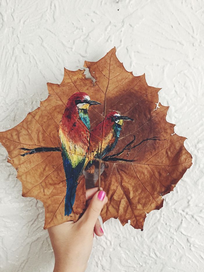 I Paint On Fallen Autumn Leaves I Paint On Fallen Autumn Leaves
