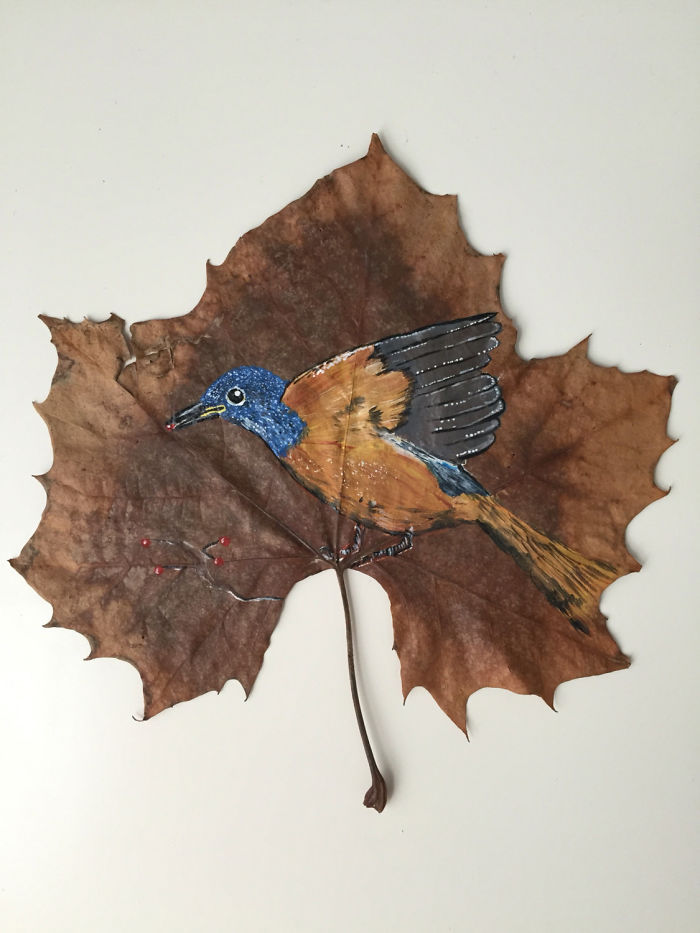 I Paint On Fallen Autumn Leaves I Paint On Fallen Autumn Leaves