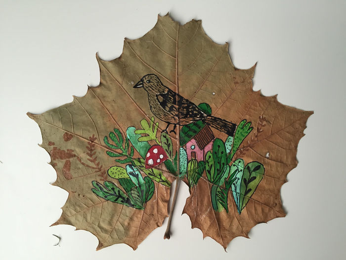 I Paint On Fallen Autumn Leaves I Paint On Fallen Autumn Leaves