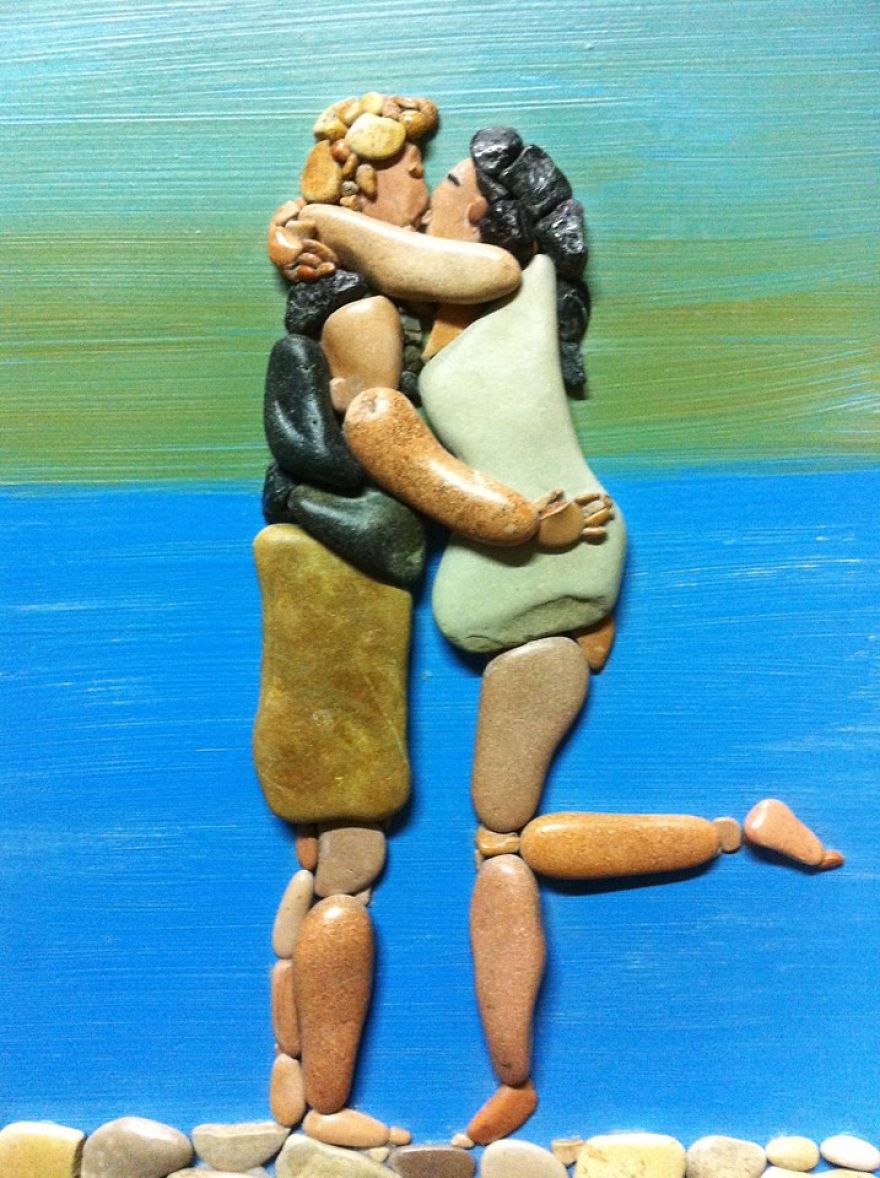 I Create Art From Stones I Find On The Beach I Create Art From Stones I Find On The Beach