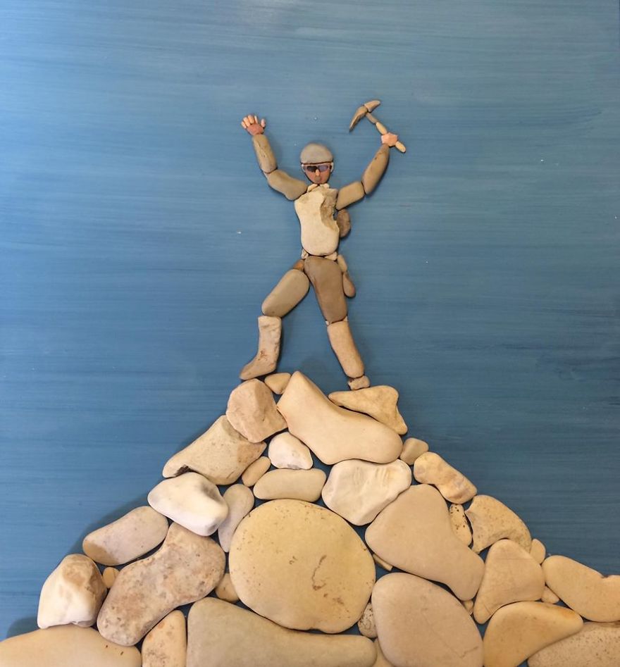 I Create Art From Stones I Find On The Beach I Create Art From Stones I Find On The Beach