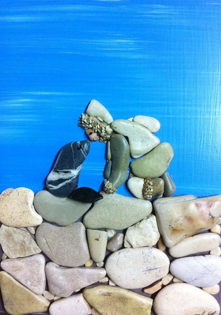 I Create Art From Stones I Find On The Beach I Create Art From Stones I Find On The Beach