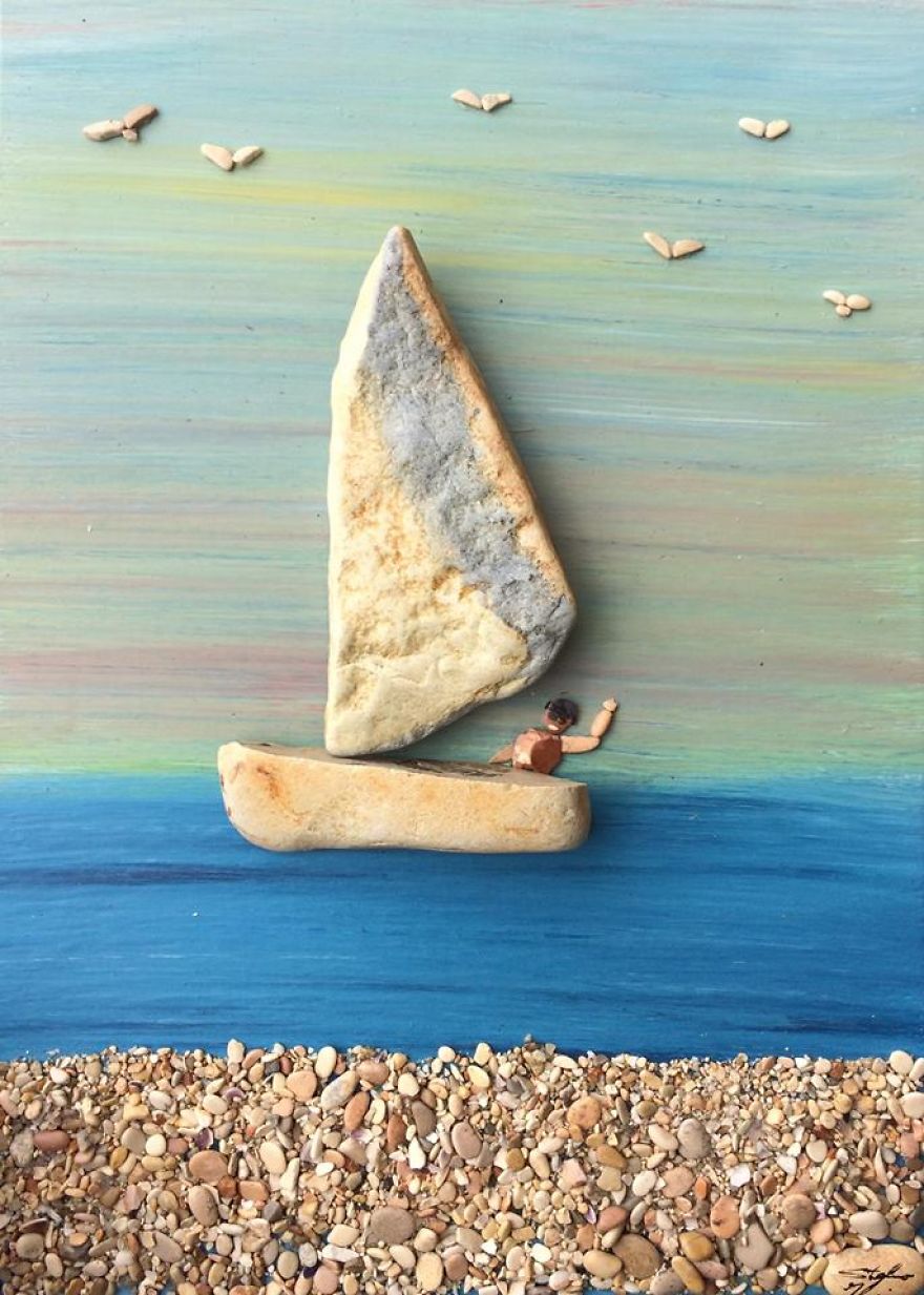I Create Art From Stones I Find On The Beach I Create Art From Stones I Find On The Beach