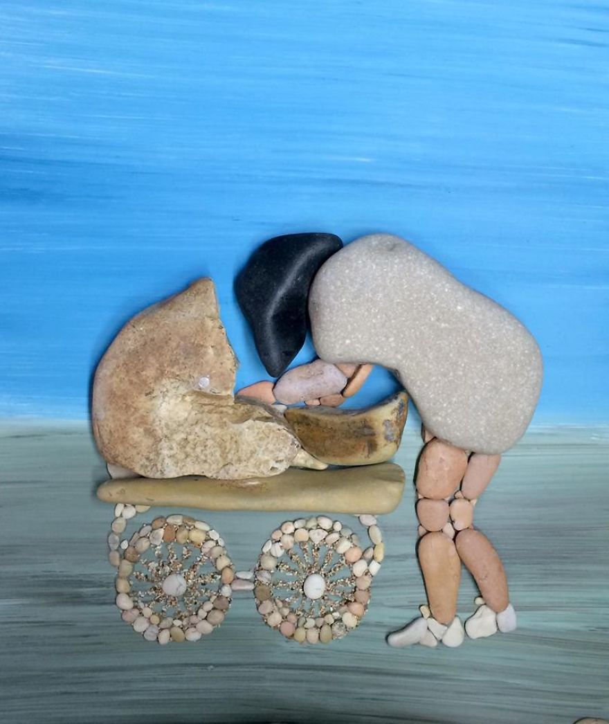 I Create Art From Stones I Find On The Beach I Create Art From Stones I Find On The Beach