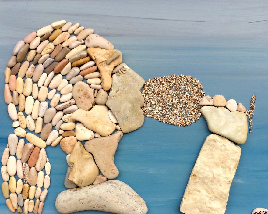 I Create Art From Stones I Find On The Beach I Create Art From Stones I Find On The Beach
