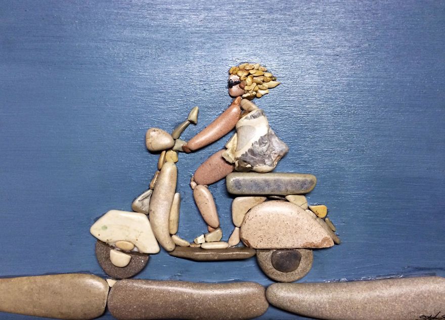 I Create Art From Stones I Find On The Beach I Create Art From Stones I Find On The Beach