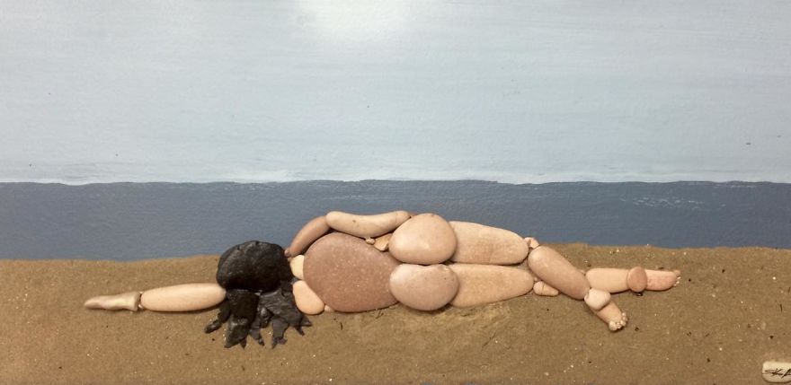 I Create Art From Stones I Find On The Beach I Create Art From Stones I Find On The Beach