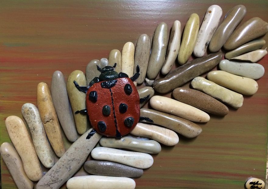 I Create Art From Stones I Find On The Beach I Create Art From Stones I Find On The Beach