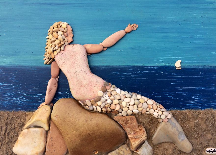 I Create Art From Stones I Find On The Beach I Create Art From Stones I Find On The Beach