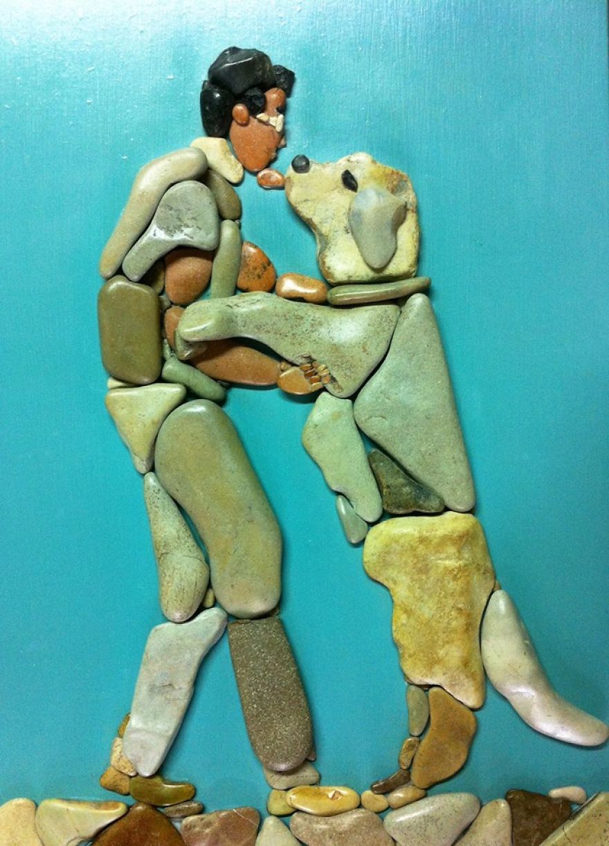 I Create Art From Stones I Find On The Beach I Create Art From Stones I Find On The Beach