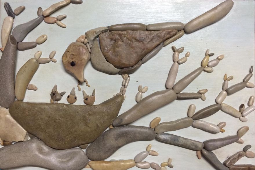 I Create Art From Stones I Find On The Beach I Create Art From Stones I Find On The Beach