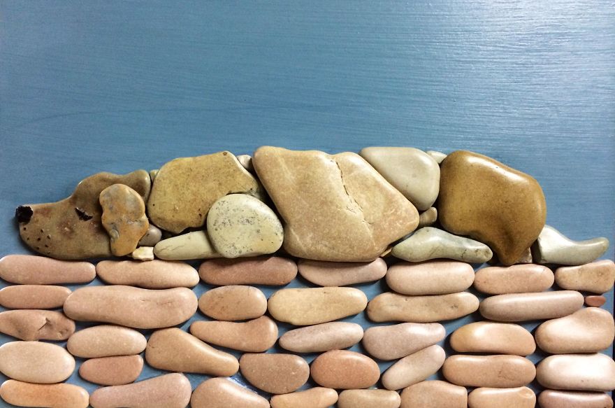 I Create Art From Stones I Find On The Beach I Create Art From Stones I Find On The Beach