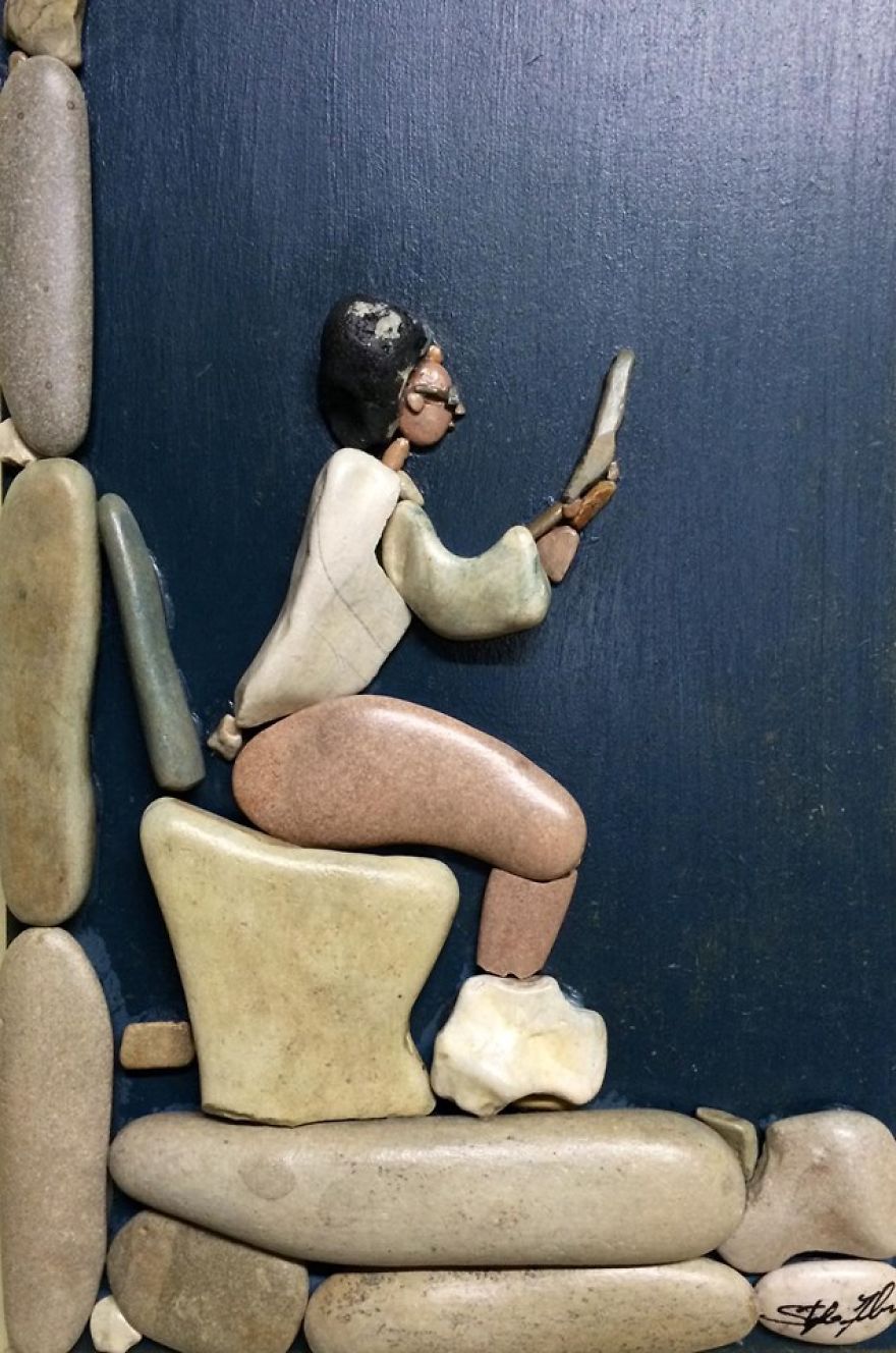 I Create Art From Stones I Find On The Beach I Create Art From Stones I Find On The Beach