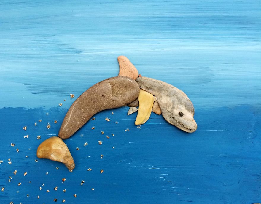 I Create Art From Stones I Find On The Beach I Create Art From Stones I Find On The Beach