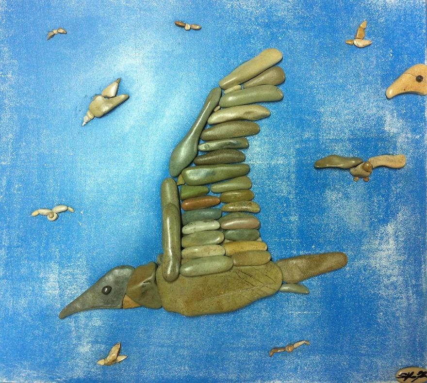 I Create Art From Stones I Find On The Beach I Create Art From Stones I Find On The Beach