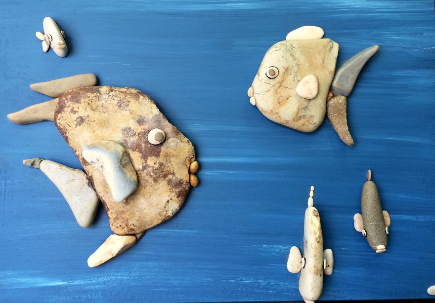 I Create Art From Stones I Find On The Beach I Create Art From Stones I Find On The Beach