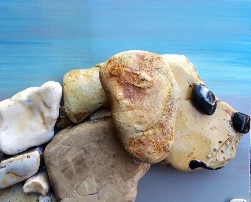 I Create Art From Stones I Find On The Beach I Create Art From Stones I Find On The Beach