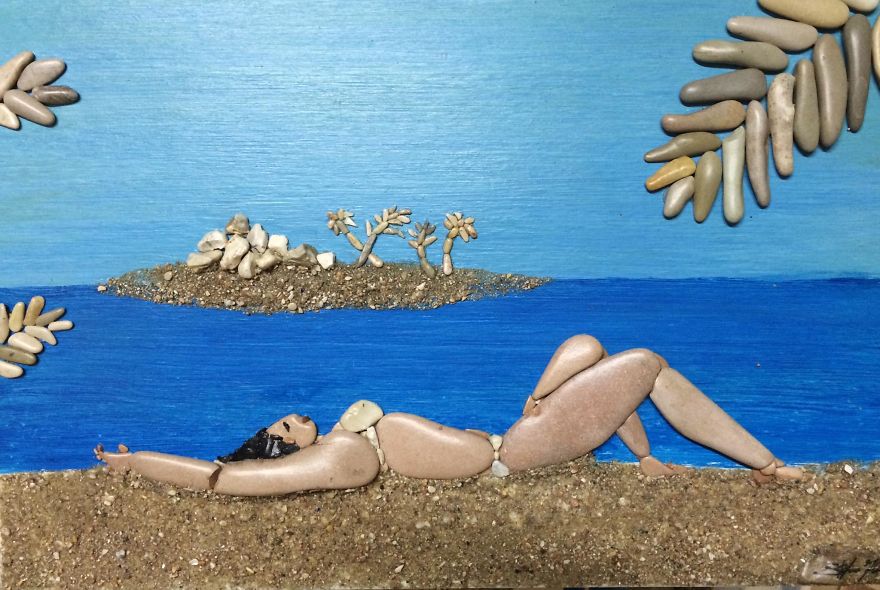 I Create Art From Stones I Find On The Beach I Create Art From Stones I Find On The Beach