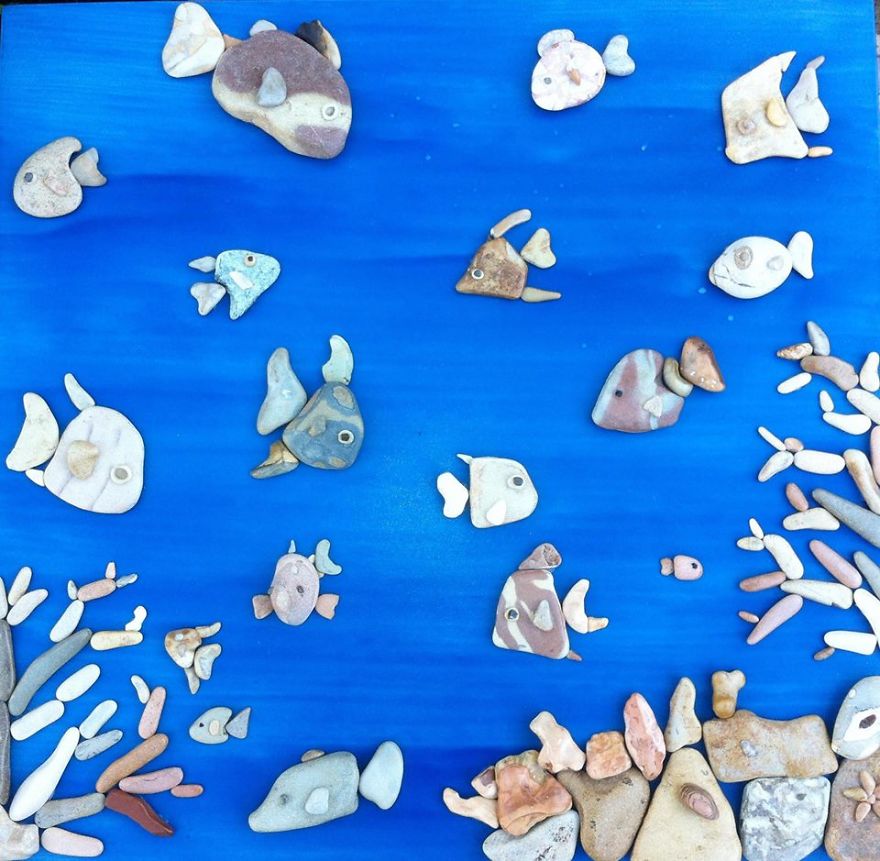 I Create Art From Stones I Find On The Beach I Create Art From Stones I Find On The Beach