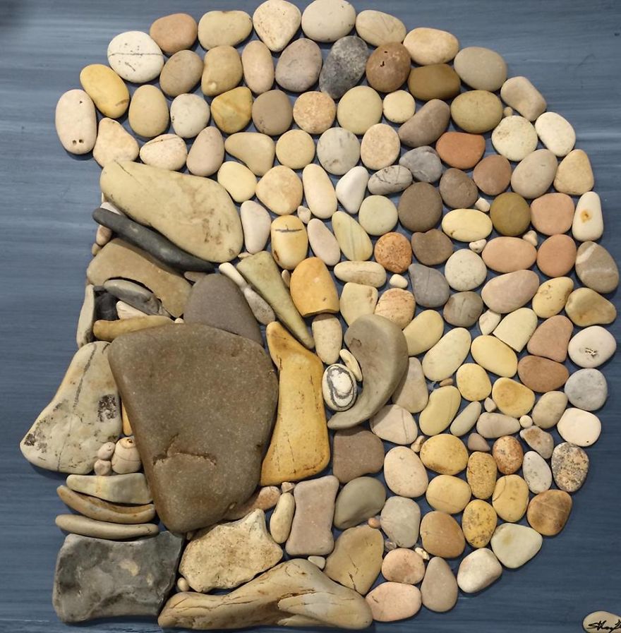 I Create Art From Stones I Find On The Beach I Create Art From Stones I Find On The Beach