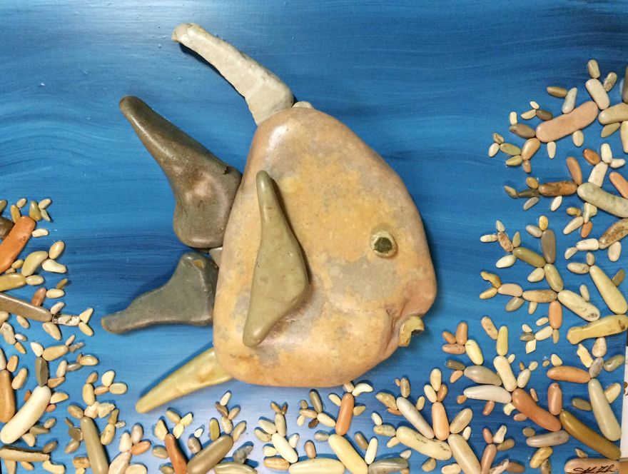 I Create Art From Stones I Find On The Beach I Create Art From Stones I Find On The Beach