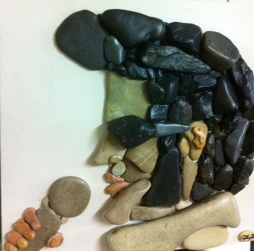 I Create Art From Stones I Find On The Beach I Create Art From Stones I Find On The Beach