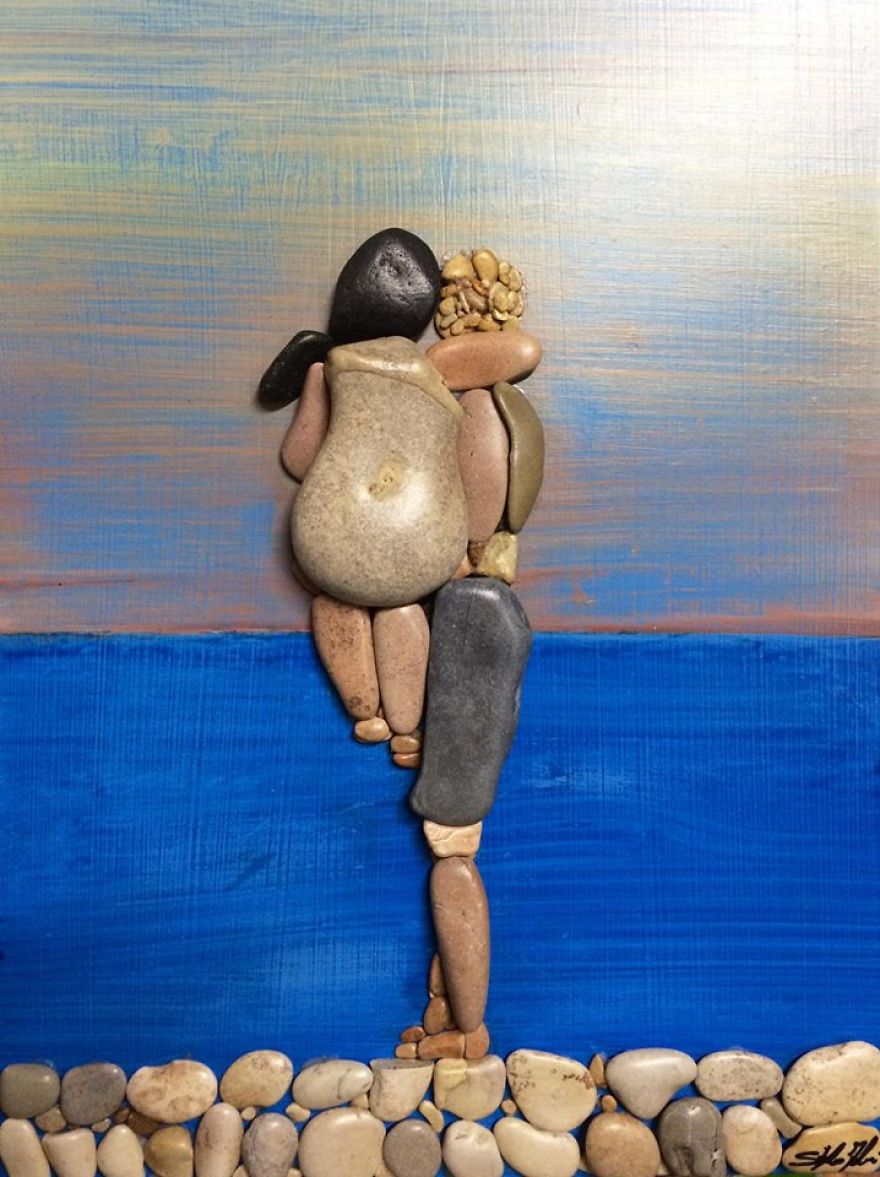 I Create Art From Stones I Find On The Beach I Create Art From Stones I Find On The Beach