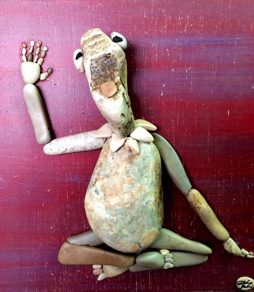 I Create Art From Stones I Find On The Beach I Create Art From Stones I Find On The Beach