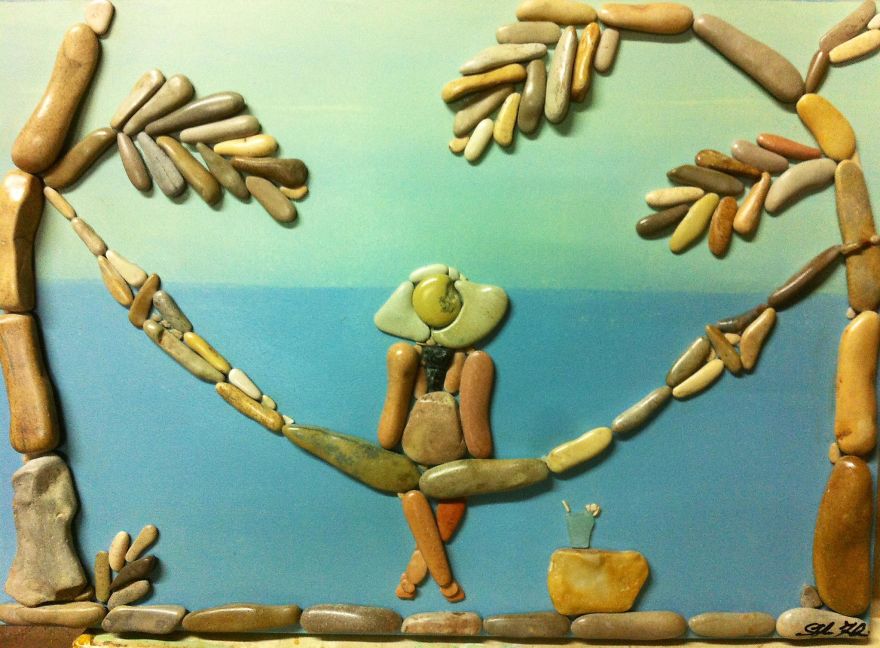 I Create Art From Stones I Find On The Beach I Create Art From Stones I Find On The Beach