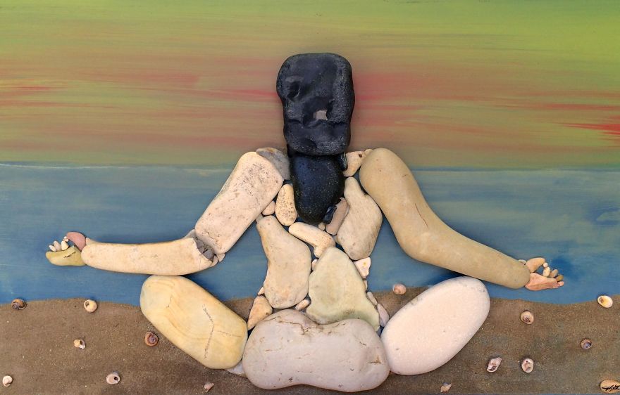 I Create Art From Stones I Find On The Beach I Create Art From Stones I Find On The Beach