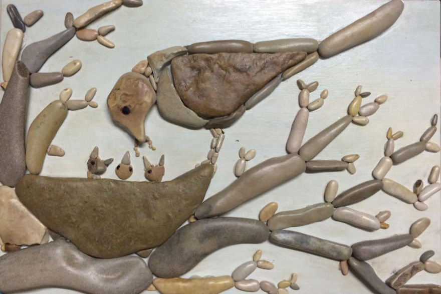 I Create Art From Stones I Find On The Beach I Create Art From Stones I Find On The Beach