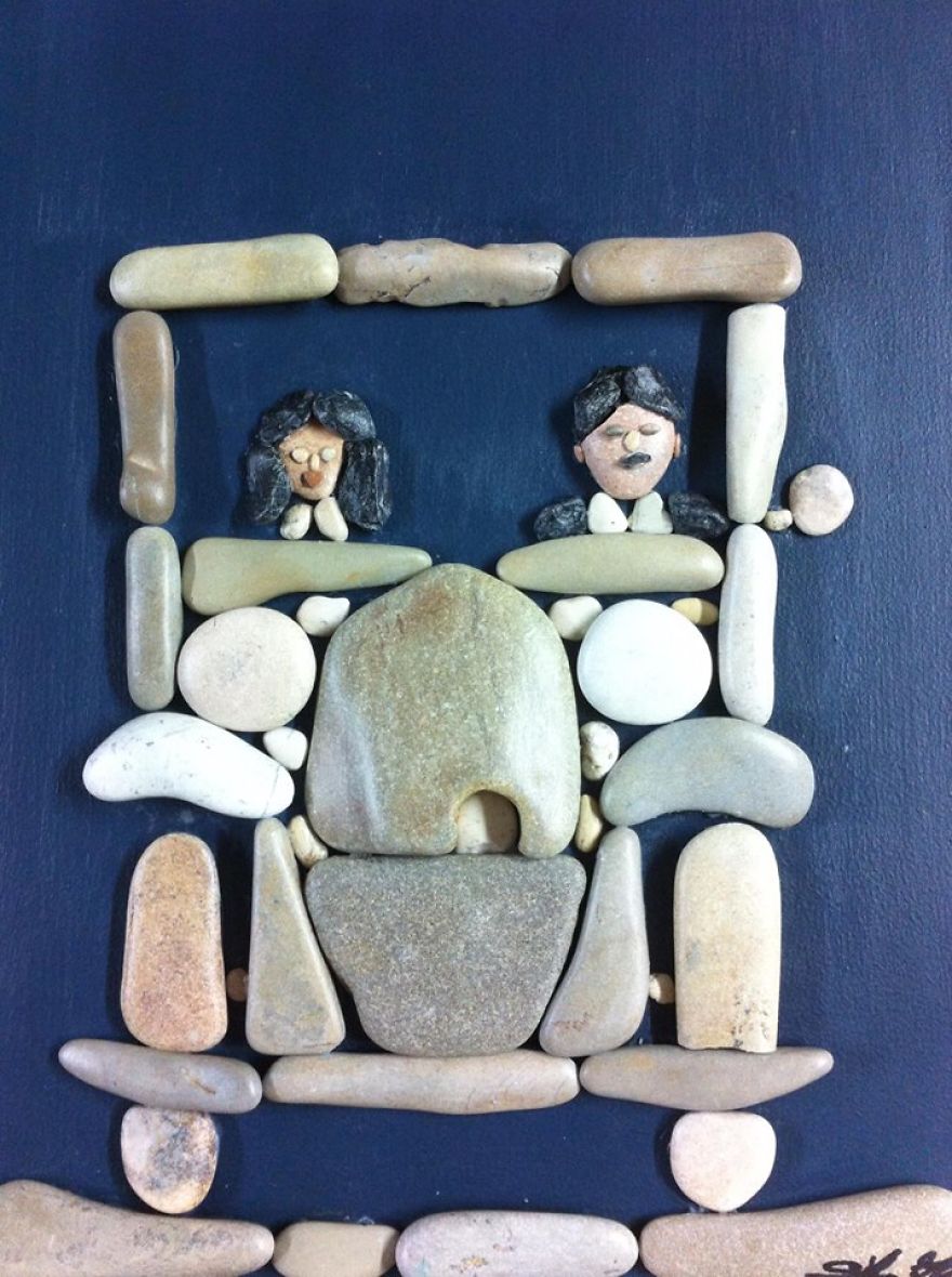 I Create Art From Stones I Find On The Beach I Create Art From Stones I Find On The Beach