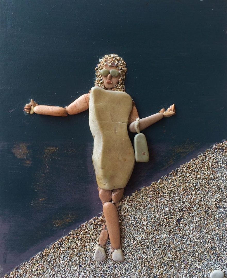 I Create Art From Stones I Find On The Beach I Create Art From Stones I Find On The Beach