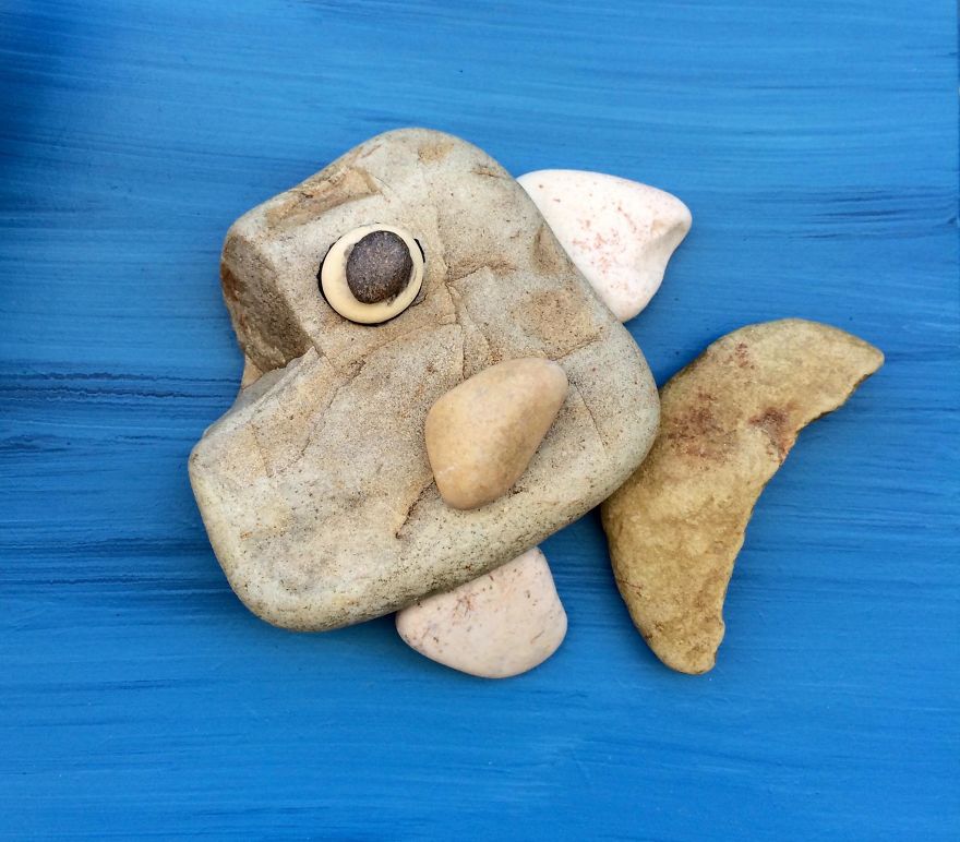 I Create Art From Stones I Find On The Beach I Create Art From Stones I Find On The Beach