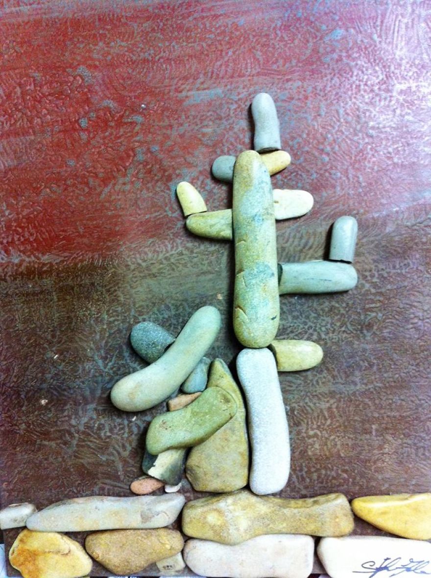 I Create Art From Stones I Find On The Beach I Create Art From Stones I Find On The Beach