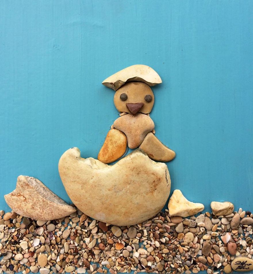 I Create Art From Stones I Find On The Beach I Create Art From Stones I Find On The Beach