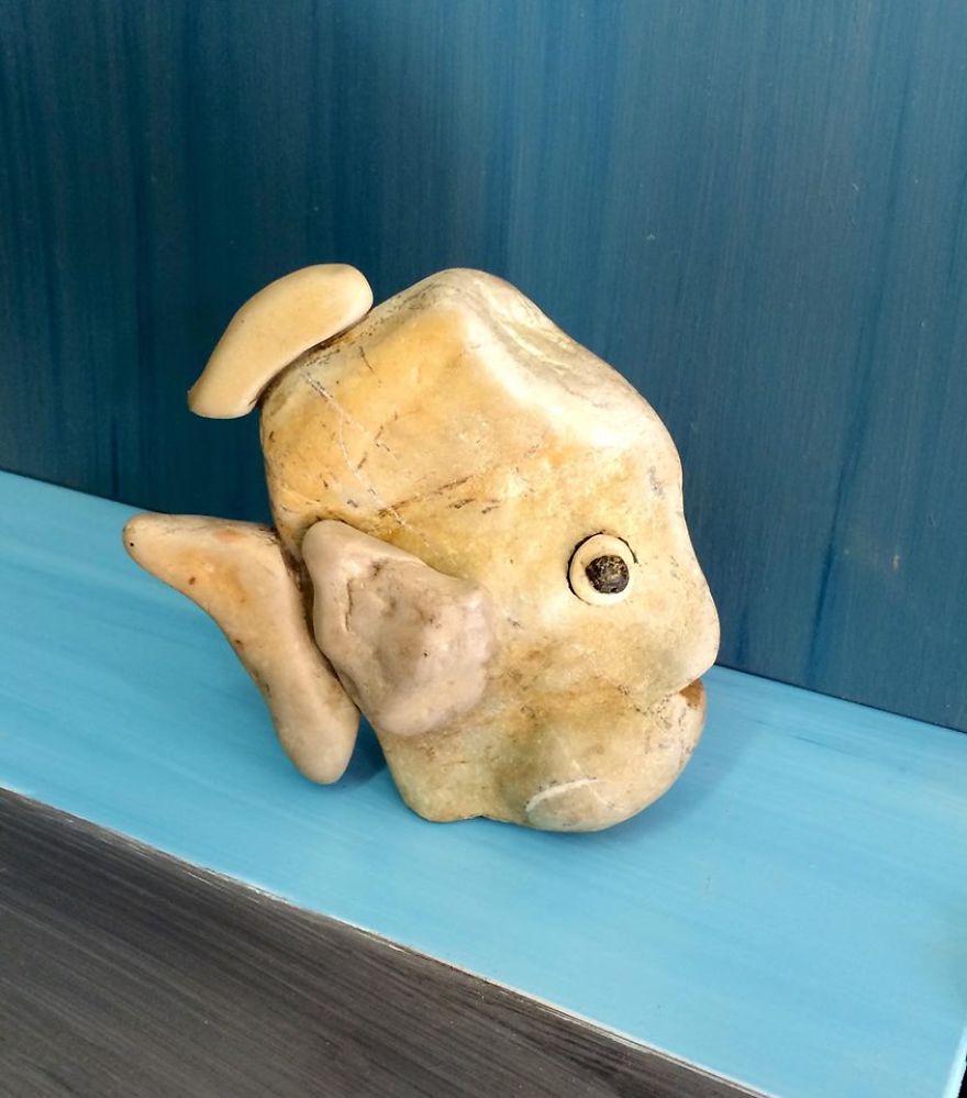 I Create Art From Stones I Find On The Beach I Create Art From Stones I Find On The Beach