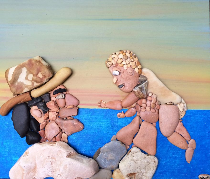 I Create Art From Stones I Find On The Beach I Create Art From Stones I Find On The Beach