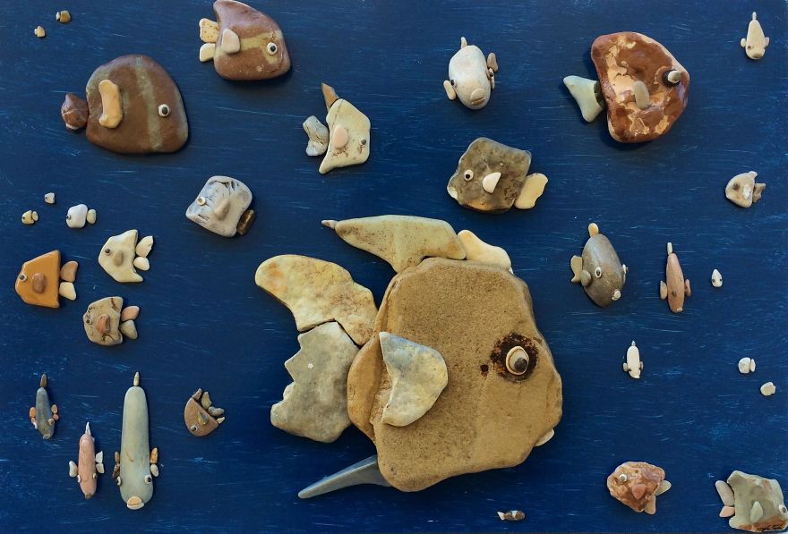 I Create Art From Stones I Find On The Beach I Create Art From Stones I Find On The Beach