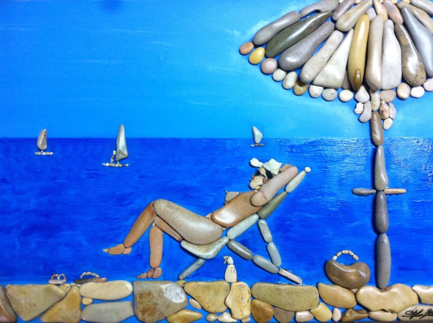 I Create Art From Stones I Find On The Beach I Create Art From Stones I Find On The Beach