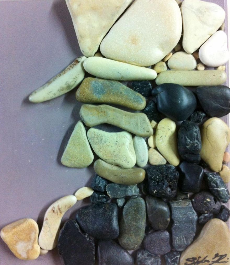 I Create Art From Stones I Find On The Beach I Create Art From Stones I Find On The Beach