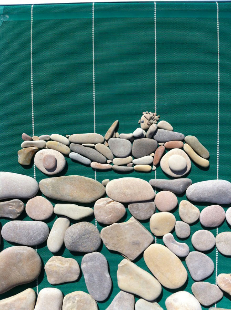 I Create Art From Stones I Find On The Beach I Create Art From Stones I Find On The Beach