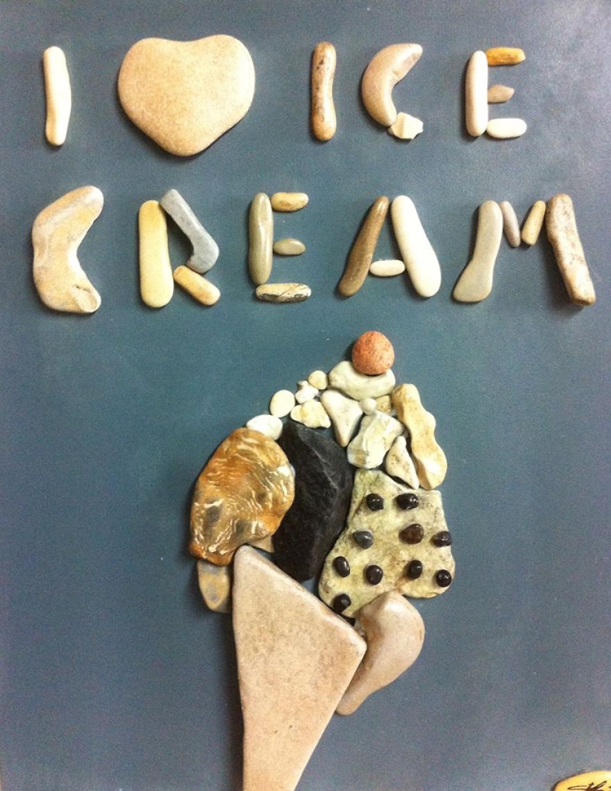 I Create Art From Stones I Find On The Beach I Create Art From Stones I Find On The Beach