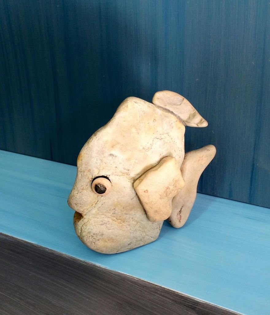 I Create Art From Stones I Find On The Beach I Create Art From Stones I Find On The Beach