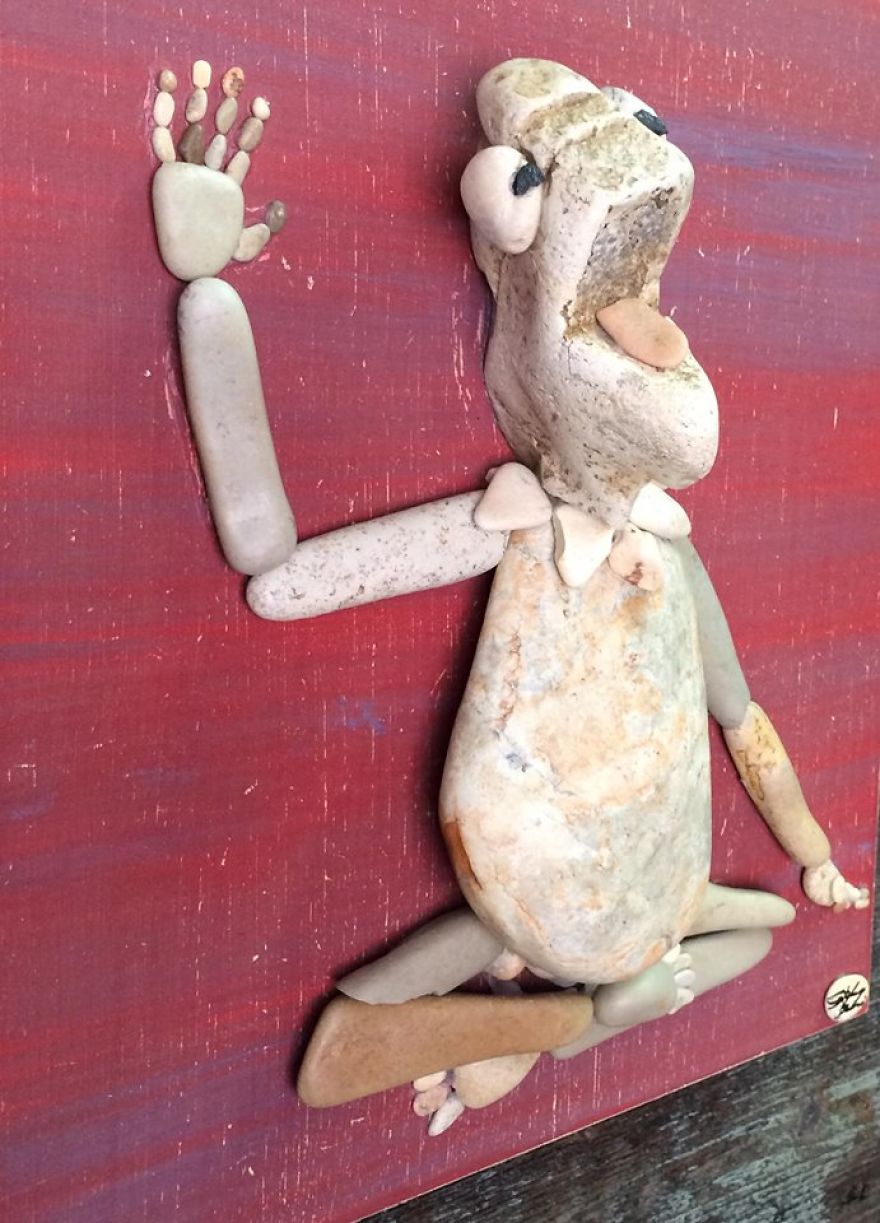 I Create Art From Stones I Find On The Beach I Create Art From Stones I Find On The Beach