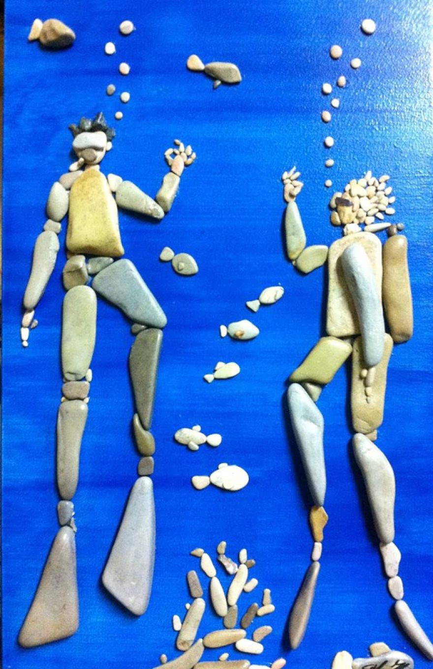 I Create Art From Stones I Find On The Beach I Create Art From Stones I Find On The Beach