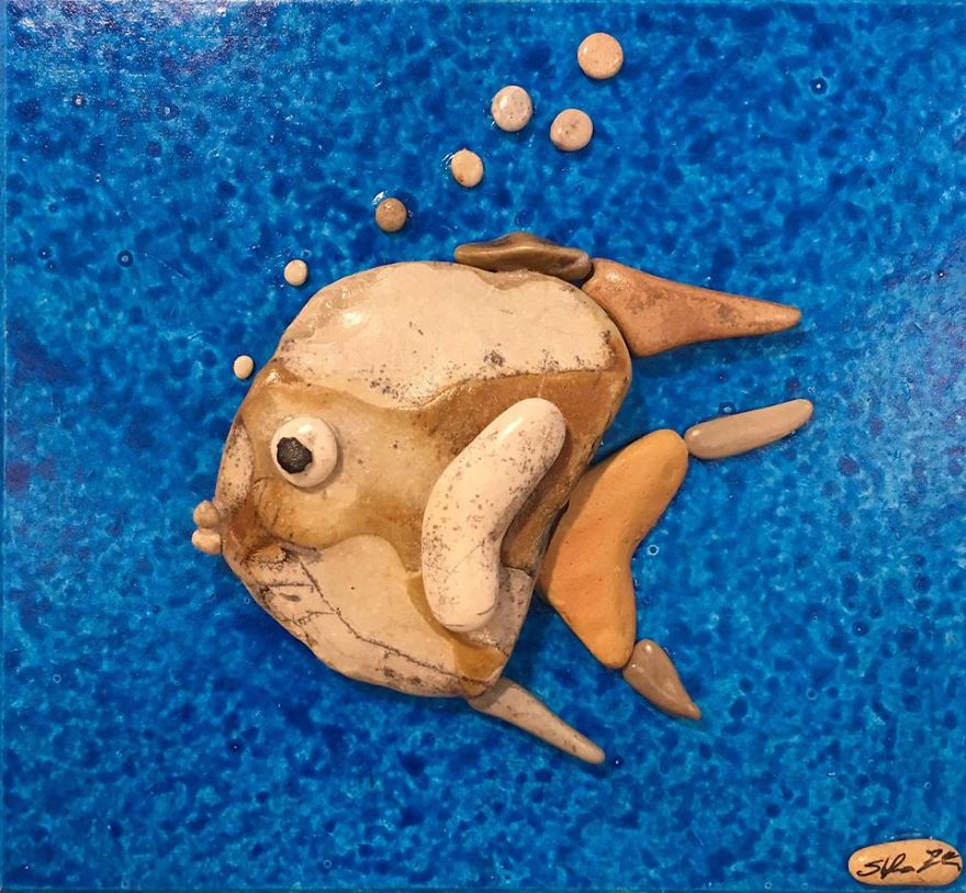 I Create Art From Stones I Find On The Beach I Create Art From Stones I Find On The Beach