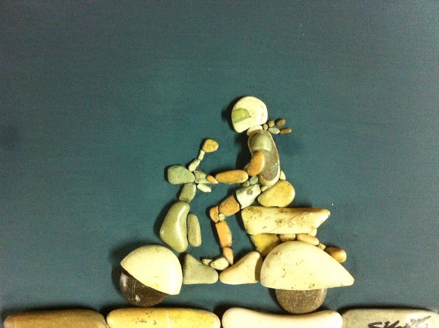 I Create Art From Stones I Find On The Beach I Create Art From Stones I Find On The Beach