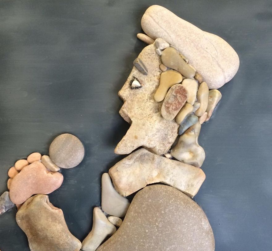 I Create Art From Stones I Find On The Beach I Create Art From Stones I Find On The Beach